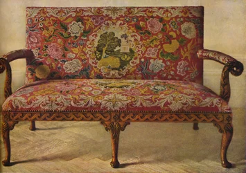 A Queen Anne Settee Upholstered in Petit Point, c1900, 1936