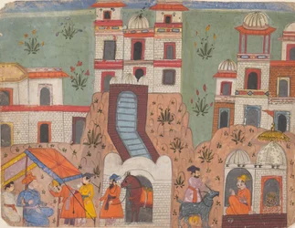 A Raja Receives Homage Outside the City