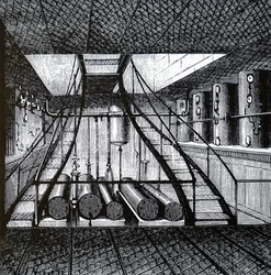 A Cold Storage Room on a Refrigerated Ship