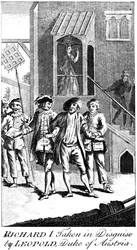 A disguised King Richard I 1157-1199 taken by Leopold, Duke of Austria