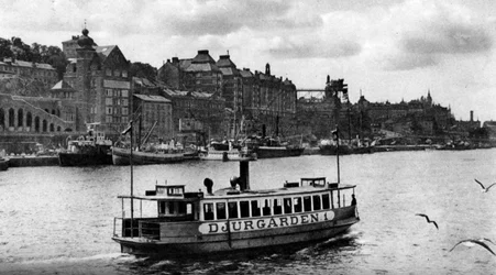 A Ferry on the Way to the Island of Djurgarden, Stockholm, Sweden