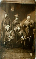 A Group of Red Army Soldiers Before Leaving for the Front, Petrograd, Russia