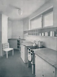 A kitchen designed by Professor Oswald Haerdtl, of Vienna