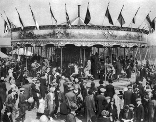 A Merry-Go-Round, Part of a Bank Holiday Carnival on Hampstead Heath, London, 1926-1927
