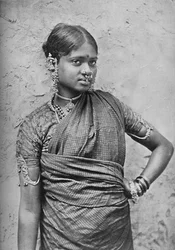 A nautch girl, Madras Presidency, 1902