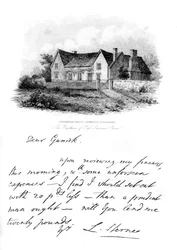 A note from Sterne to Garrick, and a view of Sterne