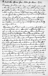 A Page from the Journal of John Newton, 1750-1754