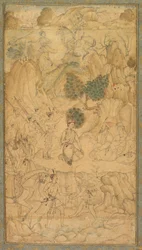 A Prince Visiting a Holy Man in a Rocky Landscape, c. 1590