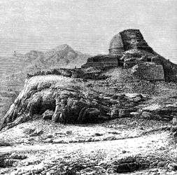 A ruined tope stupa in the Khyber Pass, PakistanAfghanistan