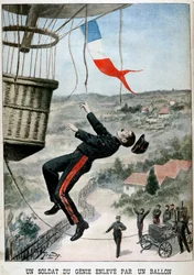 A Soldier Carried Aloft by a Balloon