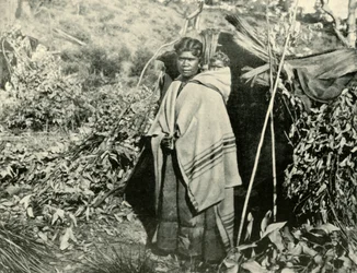 Aboriginal woman with child, 1901