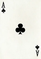 Ace of Clubs from a deck of Goodall & Son Ltd. playing cards