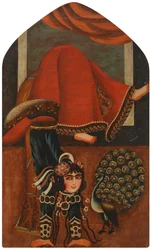Acrobat and a peacock, ca. 1825
