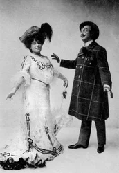 Ada Blanche and J.R. Hale in a Scene from The Medal and the Maid, 1909