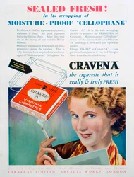 Advert for Craven A cigarettes