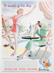 Advert for McCallum dyed colours, 1937