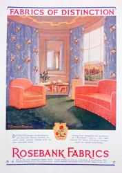 Advert for Rosebank Fabrics, 1935