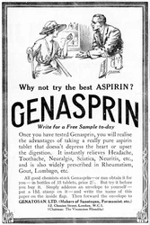 Advertisement for Genasprin, a Proprietary Brand of Aspirin