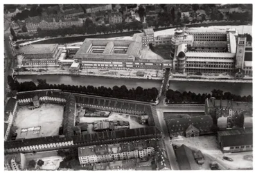 Aerial View of the Deutsches Museum, Munich, Germany, from a Zeppelin, c1931-1933