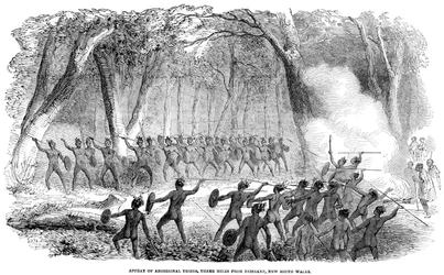 Affray of Aboriginal, three miles from Brisbane, New South Wales