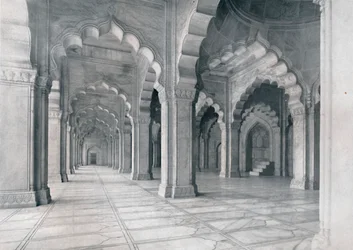 Agra. Interior of the Moti Musjid. Pearl Mosque