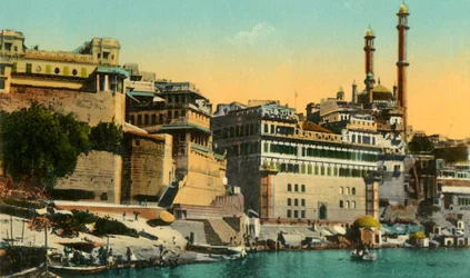 Alamgir Mosque and Ghat, Benares, c1910