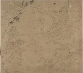 Album of Daoist and Buddhist Themes: Search the Mountain: Leaf 44, 1200s