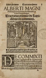Alchemy & Early Chemistry Title Page to a Medieval German Work on Mineralogy and Alchemy