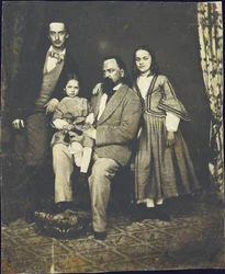 Alexander Herzen with His Children After the Death of His Wife Natalie