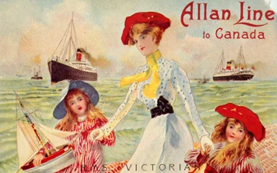 Allan Line to Canada, R.M.S. Victorian, c1910