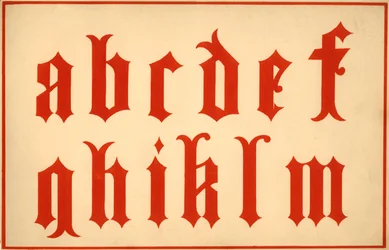 Alphabet, letters a-m, lower case