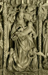 Alterpiece, Hallstatt parish church, Hallstatt, Upper Austria