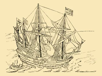 An English Ship in the Armada Fight, c1930