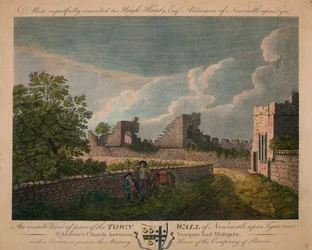 An Inside View of the Town Wall of Newcastle upon Tyne, c1760-90