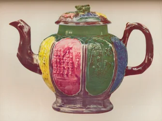 An Octagonal Salt-Glaze Teapot