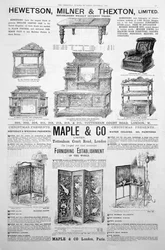 An advertising page in the Ladys Pictorial magazine of Christmas 1891