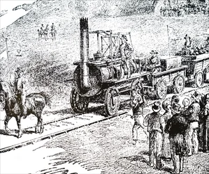 An Engine Locomotive I Built by George Stephenson