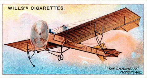 Antoinette monoplane of French aviator Hubert Latham