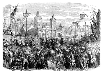 Arrival of French Troops in Mexico, 1864