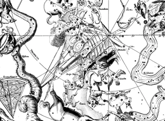 Astronomical Map, Centred on the Southern Constellation of Argo Navis