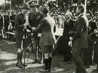 At the Parade of Boy Scouts and Girl Guides, Adelaide, Australia
