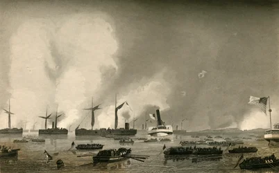 Attack Upon Roanoke Island - Landing of the Troops