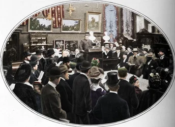 Auction in progress at Phillips auctioneers, London