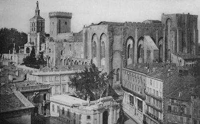 Avignon - Popes Palace View of the Clock Tower