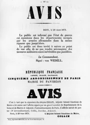 Avise, from French Political Posters of the Paris Commune, May 1871
