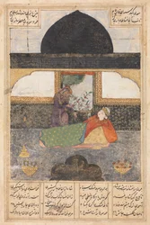 Bahram Gur Visits the Princess of India in the Black Pavilion