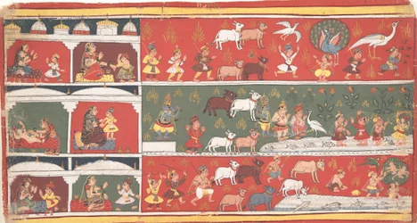 Bakasura, the Crane Demon, Arrives in Brindavan, ca. 1700