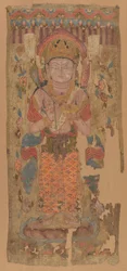 Banner with Bodhisattva, possibly Mahamayuri, 9th-10th century
