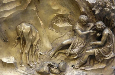 Baptistry of San Giovanni. Gate of Paradise. Cain and Abel, Florence, Italy