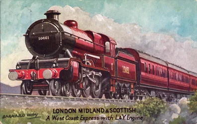 Barnard Way - London Midland & Scottish, a West Coast Express with L&Y Engine, 1933
